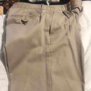Gained weight, Tommy Hilfiger pleated and cuffed khakis